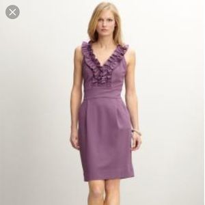 ✨HP!✨ Banana Republic ruffle neck purple dress